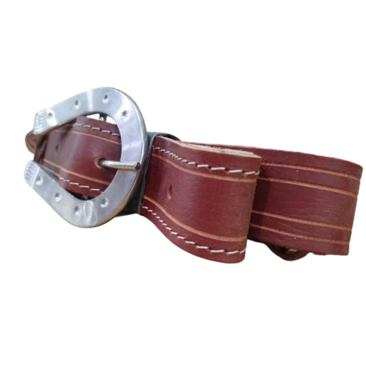 Latego de Sola 1/2 Curtume Fivela Ferradura Inox - Imagem 2